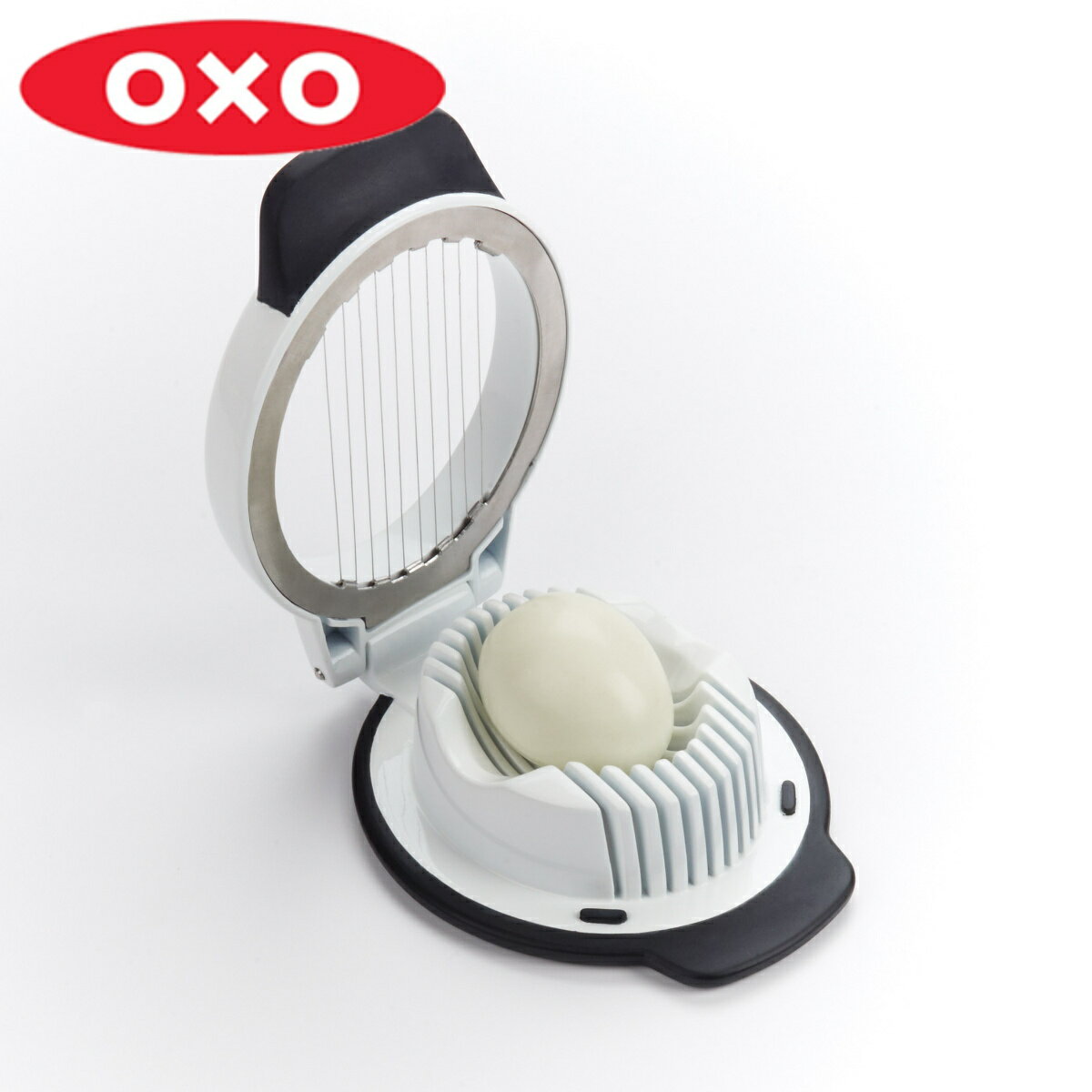 OXO ゆで卵カッター シンプルエッグスライサー （ オクソー ゆで卵スライサー エッグカッター 食洗機対応 玉子切り器 玉子スライサー ゆで玉子カッター スライス キッチン用品 調理用品 キッチングッズ 輪切り ）