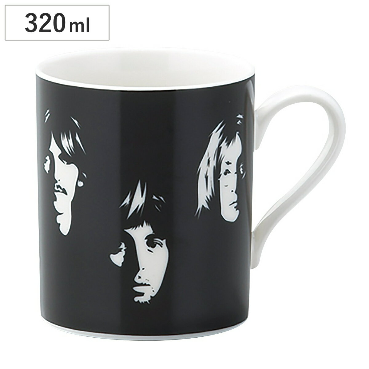 マグカップ THE BEATLES マグ （ 320ml 食洗機対応 電子レンジ対応 磁器 マグコップ カップ 食器 日本製 ビートルズ フェイス プリント おしゃれ グッズ ）