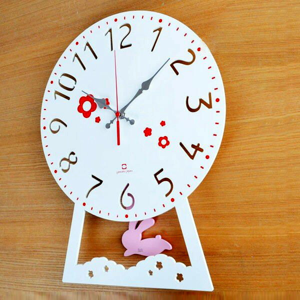 振り子時計 木製 ヤマト工芸 yamato CHILD clock うさぎ （ 送料無料 子供部屋 柱時計 壁掛け時計 とけい ギフト ウサギ ）