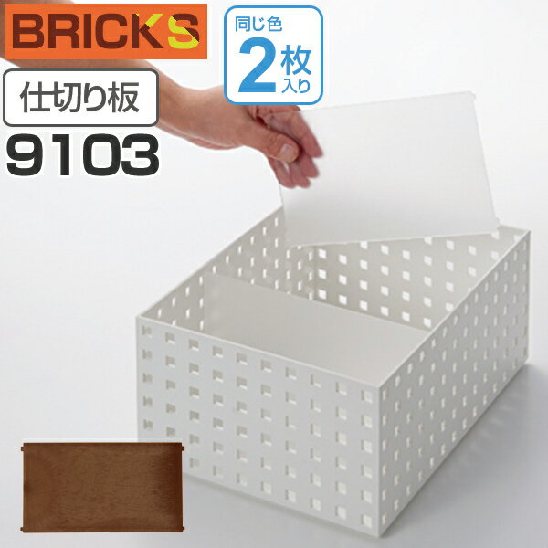 小物収納 仕切り板 ブリックス BRICKS 9103 2枚組 （ 小物入れ 小物ケース 収納ボックス 収納バスケット フリーケース キッチン収納 整理ボックス プラスチック ）