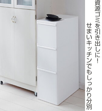 ゴミ箱 分別 ワイド 引き出しステーション 3段 65L （ 送料無料 ごみ箱 ダストボックス キッチン 隙間 省スペース おしゃれ 大容量 ）