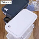 目隠し 蓋 スタッキングランドリーバスケットフタ LBB-15C バイオプラスチック配合 2枚セット ( フタ ふた バスケット用 ライクイット like-it...