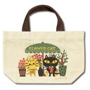 ランチバッグ 糸井忠晴 コットンランチバッグ FLOWER CAT ( ネコ トートバッグ 帆布トートバッグ 弁当袋 お弁当袋 お弁当入れ ランチトートバッグ お弁当バッグ キャンバス バッグ 手提げ 買い物 お弁当 弁当 )