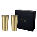 アサヒ 食楽工房 Simple Line 真鍮製 ピルスナー ペア 420ml BSS-22L 2PCSセット 貼り箱入り 日本製 ビール ビアー メイド・イン・ツバメ