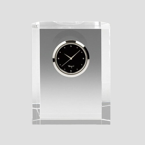 カガミクリスタル KAGAMI CRYSTAL Q424 オプティカルクロック 置時計