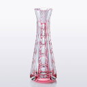 カガミクリスタル 花瓶 カガミクリスタル KAGAMI CRYSTAL F637-2981-CAU 花瓶 一輪挿し ＜灯火＞ 木箱入り H22cm