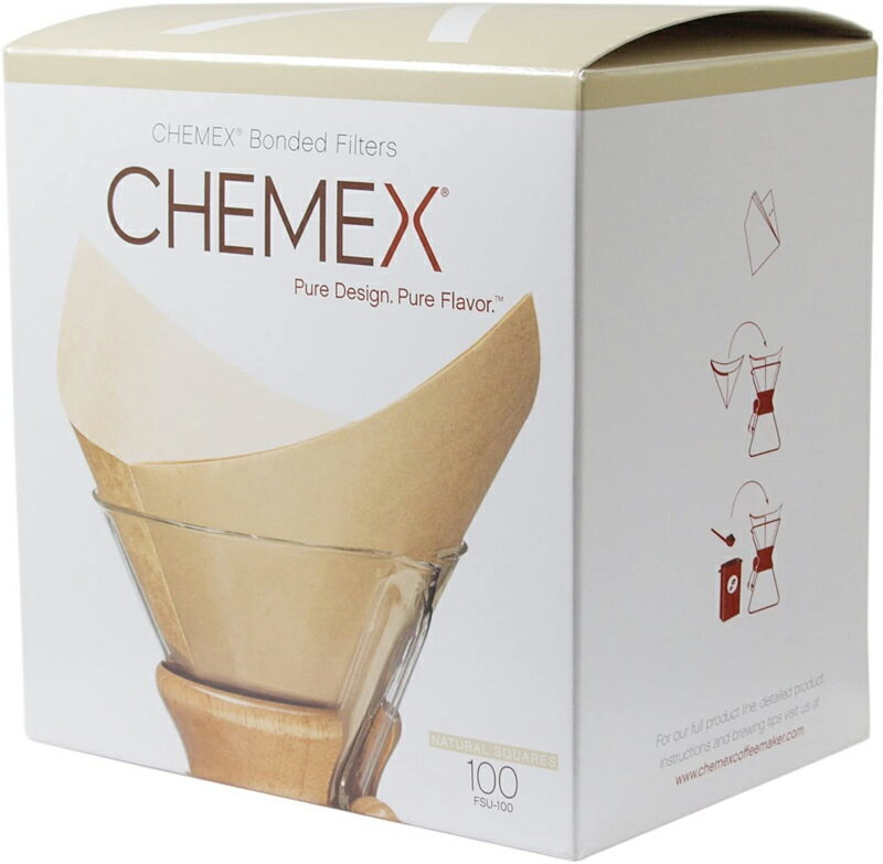 ケメックス CHEMEX 専用フィルターペーパー FSU-100 6カップ用 ナチュラル（無漂白タイプ） 100枚入り