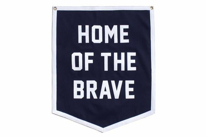 Oxford Pennant HOME OF THE BRAVE Championship Banner オックスフォードペナント フラッグ バナー MADE IN USA アメリカ製