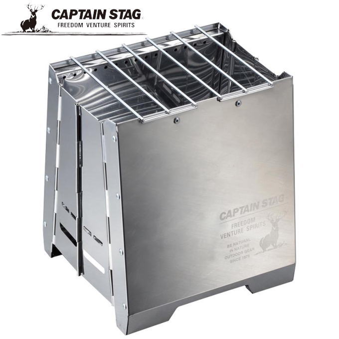 焚火台 コンパクト 折りたたみ ソロ コンロ 角型 幅12cm 奥行13.9cm 高さ6cm キャプテンスタッグ(CAPTAIN STAG) UG-0082 ソロキャンプ バーベキュー BBQ アウトドア キャンプ レジャー通販格安セール情報 楽天 通販