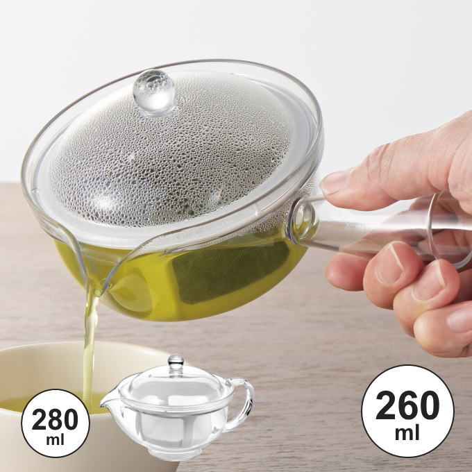 クリアティーポット ストレーナー 急須 日本製 お茶 紅茶 プラスチック 食洗機 対応 おしゃれ かわいい..