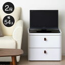 チェスト 白 プラスティック製 収納チェスト 2段 幅54.5cm RD-542WH/DBR ロイヤルドロアー 542 アースホワイト 沖縄・離島はお届けできま...