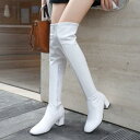ニーハイブーツ ロングブーツ ロング ブーツ ヒール 疲れない 歩きやすい 痛くない PU セクシー レディース シューズ 靴 おしゃれ コスプレ ストレッチブ...