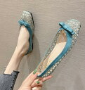 シースルーパンプス 痛くない オフィス ローヒール ぺたんこ バレエシューズ フラットパンプス スクエアトゥ 走れる ぺたんこ クッション入り フラットシューズ 通勤 パンプス 通勤 通学 柔らか