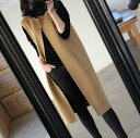 ロングベスト ジレジャケット 通勤OL 上着 無地ベスト 上品 定番 ロング ジレ レディース ニット おしゃれ ベスト 秋 ベスト 暖かい ベスト ロング カーディガン 体型カバー物 レイヤード 重ね着 羽織り