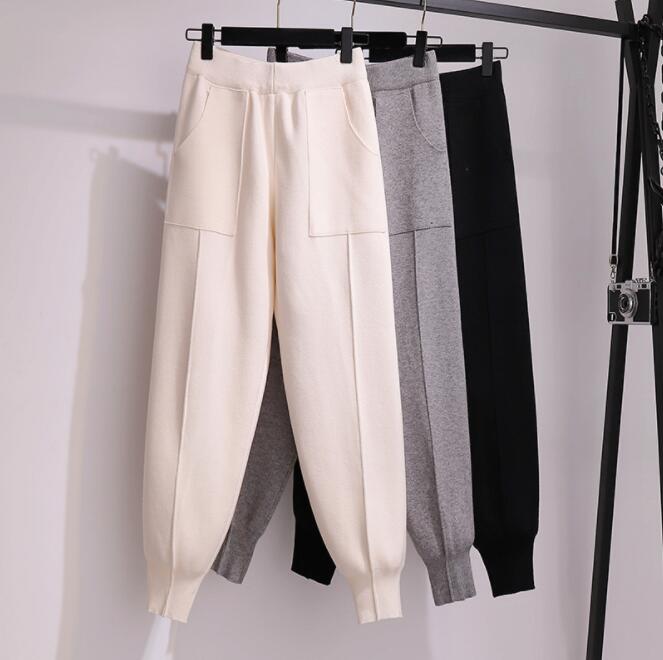 ニットパンツ レディース 秋冬 ケーブル編みニット テーパードパンツ ニットパンツ トレンド イチオシ ..