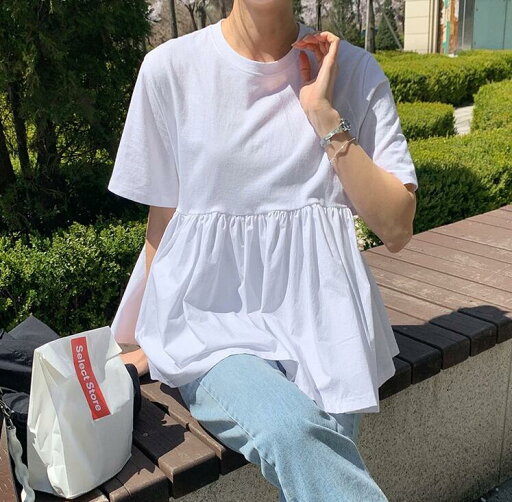 ギャザー トップス tシャツ バックフリル ペプラム カットソー レディース バックペプラム カジュアル きれいめ シンプル 体型カバー ゆったり無地 ラウンドネック 半袖 春 夏 白 ホワイト ギャザー トップス tシャツ バックフリル ペプラム カットソー レディース バックペプラム カジュアル きれいめ シンプル 体型カバー ゆったり無地 ラウンドネック 半袖 春 夏 白 ホワイト
