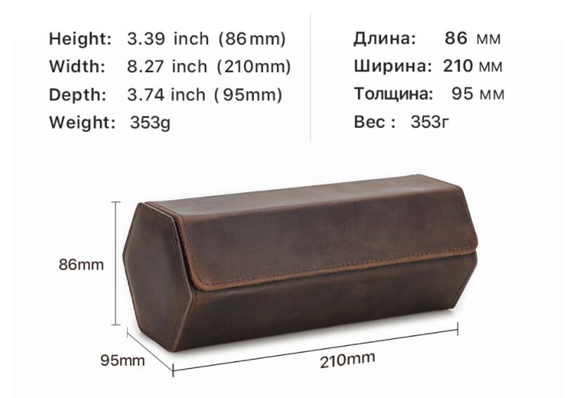 腕時計ケース 本革 牛革 復古 時計ケース 3本用 長方形 ウオッチケース 収納ボックス コレクションケース 持ち運び 便利コンパクト プレゼント 見せる収納 メンズ 高級コーヒー 収納 贈り物　父の日