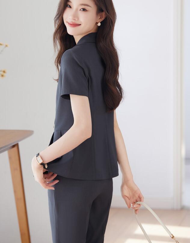 スーツ レディース パンツスーツ ストレッチ 九分丈 2点セット スラックス テーラード おしゃれ 夏物　 洗える セットアップ ビジネス リクルート スーツ ビジネススーツ フォーマルスーツ 通勤 就活 リクルート 卒園式 おしゃれ 入学式　通勤 OL