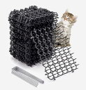 送料無料 猫よけシート 猫よけグッズ ねこ 撃退 イタズラ防止 野良猫対策 プラスチック ベランダ 猫除け 工場 花壇 ガーデニング 庭 ガーデン 屋外 20cm*15cm ブラック