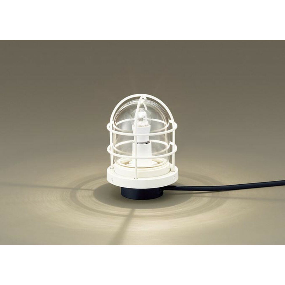 パナソニック[LGW45834W]エクステリア　地中埋込型　LED（電球色）　アプローチスタンド　スティック付　LED電球交換型・防雨型　スティックタイプ　白熱電球25形1灯器具相当　エクステリア