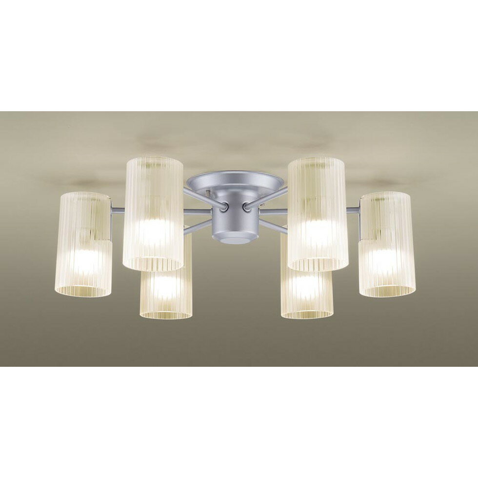 パナソニック[LGB57653Z]天井直付型　LED（電球色）　シャンデリア　U-ライト方式　LED電球交換型　白熱電球40形6灯器具相当／〜6畳