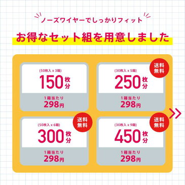 【不織布マスク】【訳あり *箱潰れ】リブふわ 耳ひも幅4mm シングルワイヤー マスク 小さめ サイズ 50枚入り 6箱 3層構造 かぜ 花粉 ハウスダスト PM2.5 プリーツタイプ 幅広耳紐約4mm リブふわ lms リブ リブラボラトリーズ【300枚】