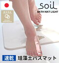 【ポイント10倍】 バスマット ライト 珪藻土 soil / 送料無料 日本製 安心 安全 アスベスト未使用 人気 珪藻土マット 速乾 珪藻土バスマット 珪藻土のバスマット お風呂マット 足拭きマット 大きい 軽い 薄い 衛生的 soilバスマット 丈夫 吸湿 吸水 おしゃれ インテリア