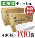 業務用 ティッシュペーパー 200組 ( 400枚 ) 100袋 / 送料無料 詰め替え用 送料無料 田子浦パルプ 高級 箱なし ソフトパック ピロー包装ティシュ ビニール包装 無地 つめかえ ティッシュ 箱買い まとめ買い 防災用備蓄 詰替用 柔らかい 花粉症 ふわふわ ホテル 飲食 2ケース