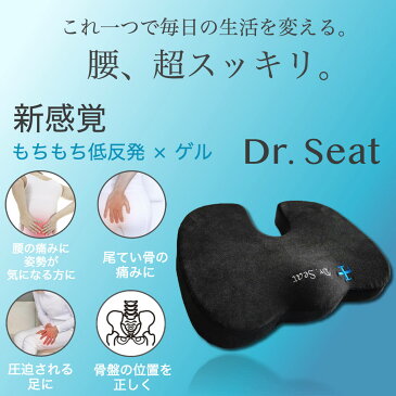 腰痛 クッション Dr. Seat 椅子用クッション 低反発 オフィス 車 ゲルクッション 骨盤 長時間 LIworld