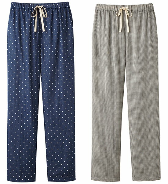 セルヴァン 綿100%やわらか二重ガーゼパンツ メール便送料無料