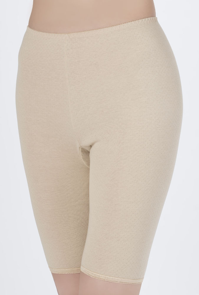 メール便送料無料 セルヴァン 綿100%やわらかガーゼ編5分丈パンツ