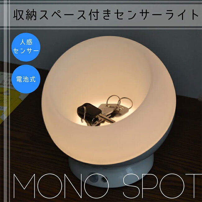 収納スペース付きセンサーライト　（モノスポット）　【メーカーよりの直送品の為、キャンセル不可、他の商品との同梱不可】