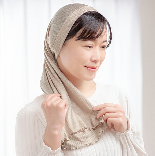 メール便送料無料　シルク混ナイトキャップ　たっぷりシルク96%　日本製