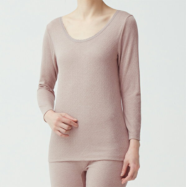 ぬくもりやわらか発熱インナー8分袖　セルヴァン　日本製　メール便送料無料