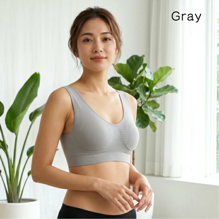 Rakuten - 脇高ノンワイヤーブラ　スポーツブラ　ヨガブラ　おやすみブラ　脇高ナイトブラ　育乳ブラジャー　3Lまであります　メール便送料無料