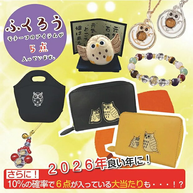 超お得　ふくろうがいっぱい福袋（5点入り）　【メーカーよりの直送品の為、キャンセル不可、他の商品との同梱不可】