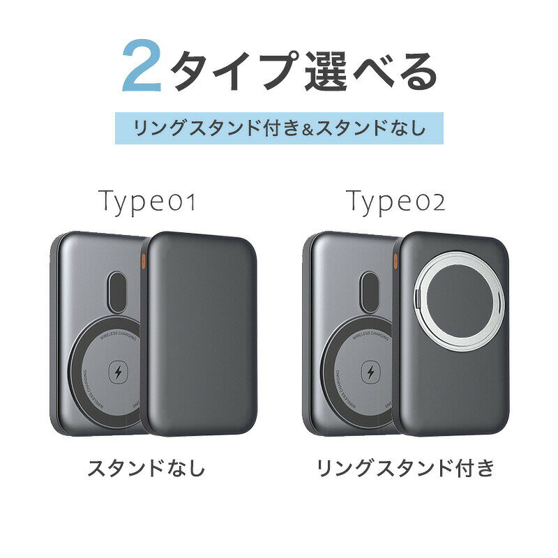 【30%OFFクーポン2,226円】 JINKEI 正規品 モバイルバッテリー【通常のリチウムイオン電池に比べ高い安全性 準固体電池】20000mAh PSE認証 ワイヤレス充電 MagSafe リング付き 大容量 小型 軽量 ミニ iPhone 急速充電ケーブルレス Android 急速 充電器 安全【日本ブランド】 ll-store-10000125 【公式】JINKEI 楽天市場店 サンプル画像3