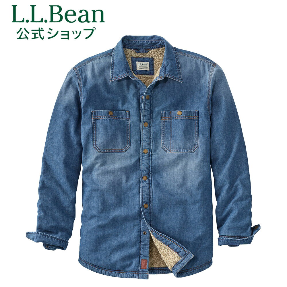 【セール ポイント20倍】【公式】エルエルビーン 1912 ヘリテージ ラインド シャツ ジャック デニム L.L.Bean LLBean l.l.bean llbean llビーン llbeen アウター アウトドア メンズ 裏ボア 裏地付き フリース 長袖