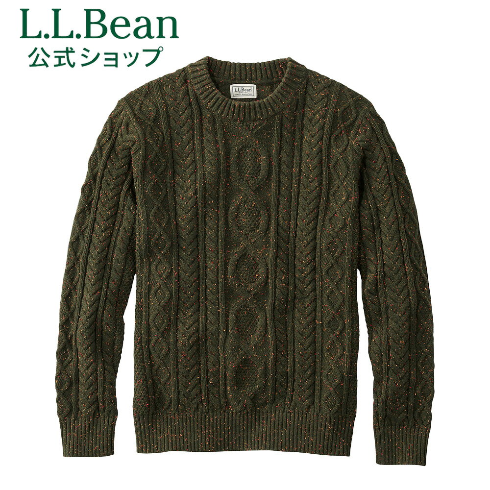 【Fashion THE SALE 20%OFF】【公式】エルエルビーン ビーンズ ヘリテージ ソフト コットン フィッシャーマン セーター L.L.Bean LLBean l.l.bean llbean llビーン llbeen ニット アウトドア メンズ オーガニック コットン クルーネック