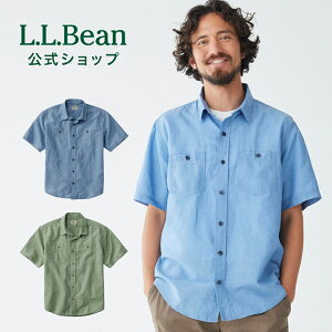 【Fashion THE SALE対象】【公式】エルエルビーン ラギッド リネン ブレンド シャツ 半袖 トラディショナル フィット | リネンシャツ 半袖シャツ カジュアルシャツ メンズ アウトドア ブランド 速乾 クール L.L.Bean LLBean llビーン llbeen アウトドアブランド 夏 トップス