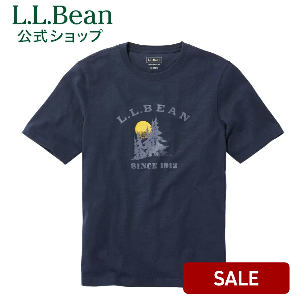 【4/7までクーポンで10%オフ】【SALE10%OFF】【公式】エルエルビーン レイクウォッシュ オーガニック コットン グラフィック | メンズ アウトドア ブランド 半袖 綿100% バックプリント オーガニックコットン セール L.L.Bean LLBean llビーン 半袖tシャツのサムネイル