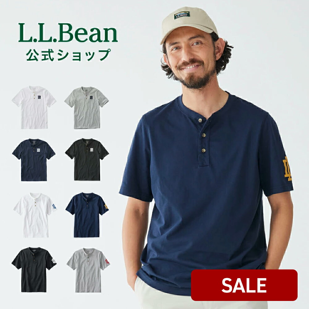 【ポイント10倍 6/3まで】【SALE10%OFF】【公式】エルエルビーン ケアフリー アンシュリンカブル ティ ヘンリー ウィズ モチーフ 半袖 | Tシャツ シャツ 半袖シャツ メンズ アウトドア ブランド 綿100% 防シワ 防縮 セール L.L.Bean LLBean llビーン