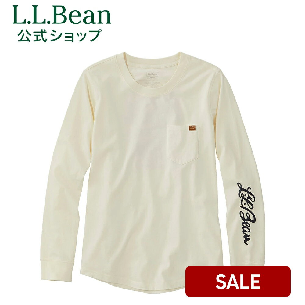 【クーポンでさらに10%オフ】【SALE10%OFF】【公式】エルエルビーン ウォッシュ コットン ポケット ティ 長袖 グラフィック シャツ 長袖Tシャツ Tシャツ ロンT カットソー ウィメンズ レディース アウトドア ブランド L.L.Bean LLBean L.L.Bean llbean llビーン