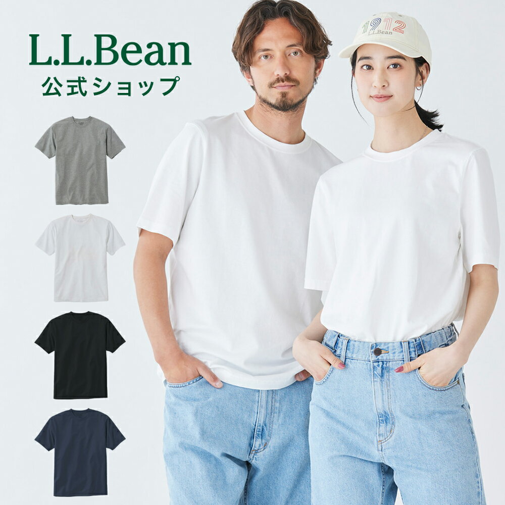 【公式】エルエルビーン ケアフリー アンシュリンカブル ティ | Tシャツ メンズ アウトドア ブランド 半袖 綿100% 無地 防縮 防シワ L.L.Bean LLBean l.l.bean llbean llビーン llbeen ティシャツ ティーシャツ メンズシャツ コットン