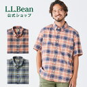 【公式】エルエルビーン コンフォート ストレッチ オックスフォード シャツ スライトリー フィット 半袖 プラッド シャツ カジュアルシャツ 半袖シャツ メンズ...