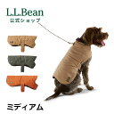 【公式】 エルエルビーン リバーシブル フィールド コート フォー ドッグ ミディアム | 犬用ジャケット 犬用ウェア 犬服 ドッグウェア アウトドア ブランド キャンバス フランネル チェック柄 L.L.Bean LLBean llビーン llbeen ペット 服 防寒