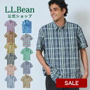 【SALE20%OFF】【公式】エルエルビーン オーガニック コットン シアサッカー シャツ プラッド | 半袖シャツ メンズ アウトドア ブランド 半袖 綿1...