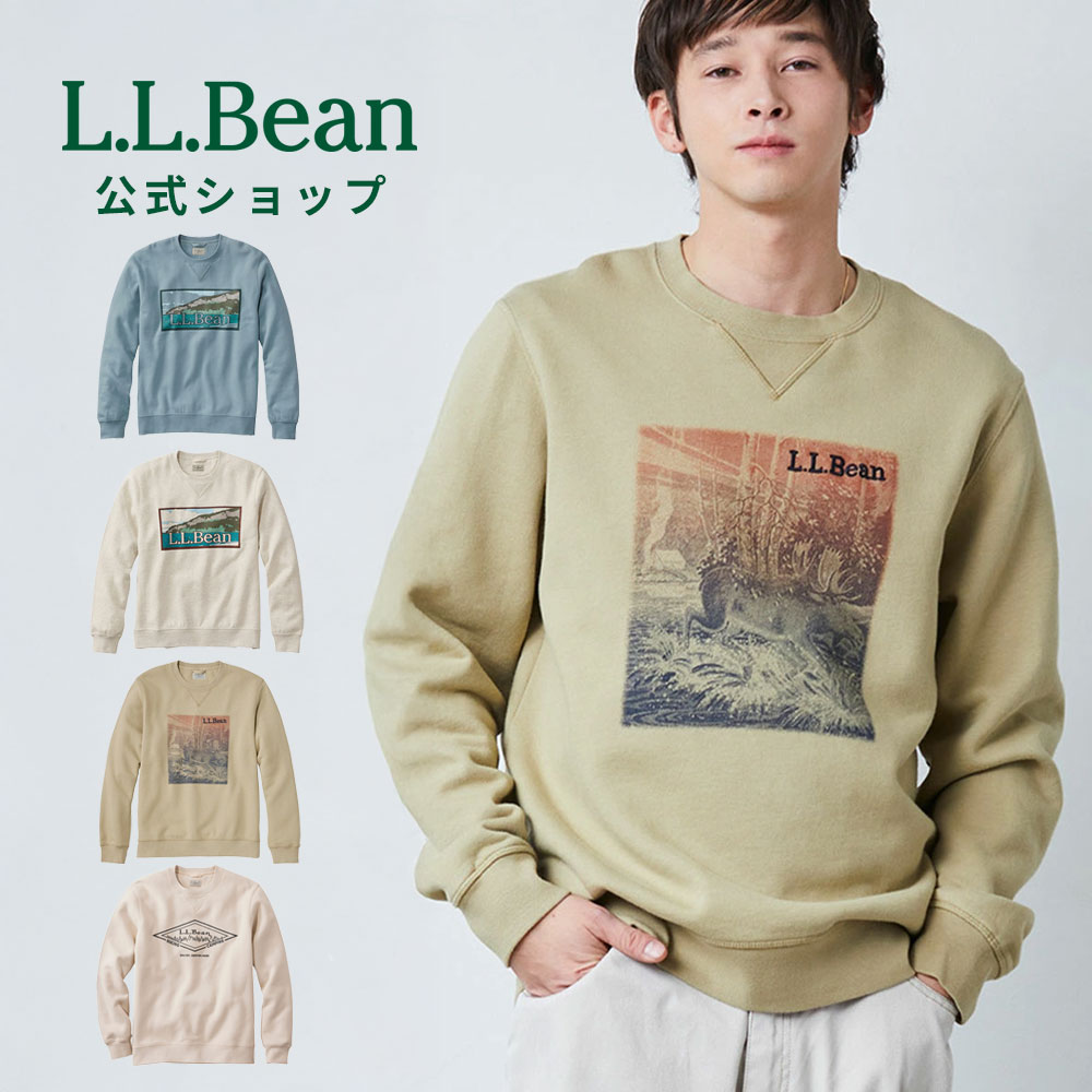【公式】 エルエルビーン カタディン アイアン ワークス スウェットシャツ クルーネック グラフィック | スウェット プルオーバー トレーナー メンズ アウトドア ブランド 裏起毛 厚手 L.L.Bean LLBean llビーン llbeen スエット