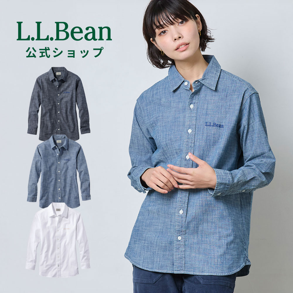 Long-Sleeved - 【公式】 エルエルビーン コンフォート ストレッチ シャンブレー シャツ 長袖 | 長袖シャツ トップス カジュアルシャツ ウィメンズ レディース アウトドア ブランド 速乾 無地 L.L.Bean LLBean llビーン llbeen カジュアル シンプル 羽織 シャツブラウス シャンブレーシャツ