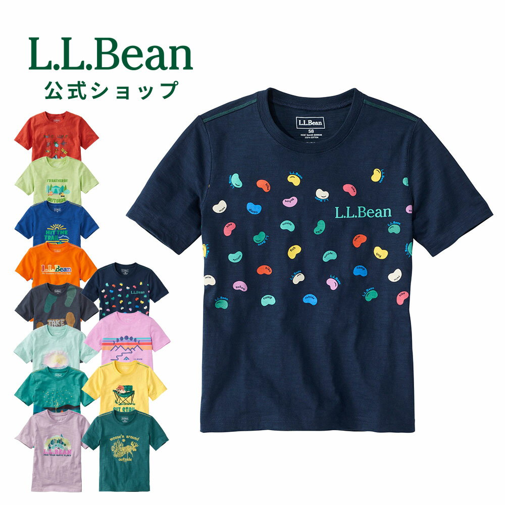 【公式】エルエルビーン キッズ グラフィック ティ グロー イン ザ ダーク | Tシャツ 子供服 子ども用 子供用 アウトドア ブランド 半袖 綿100% L.L.Bean LLBean llビーン llbeen 男の子 女の子 カラフル 夏服 トップス コットンTシャツ ジュニア ガールズ クルーネック